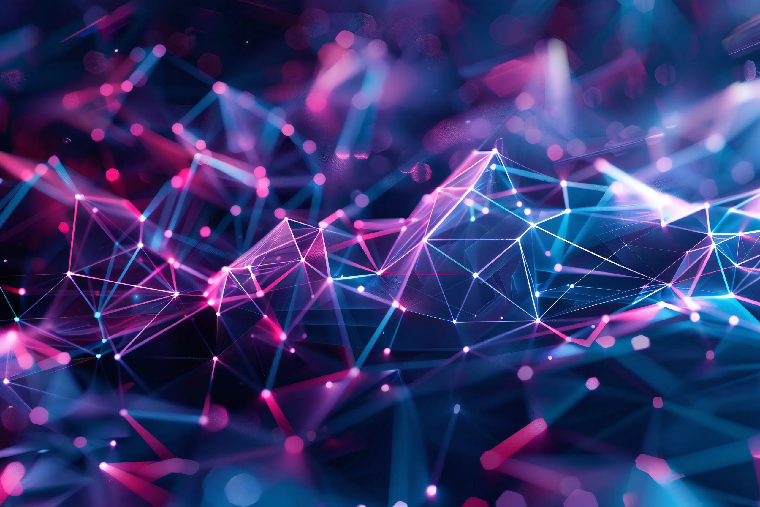 Abstract illustration of connected digital networks